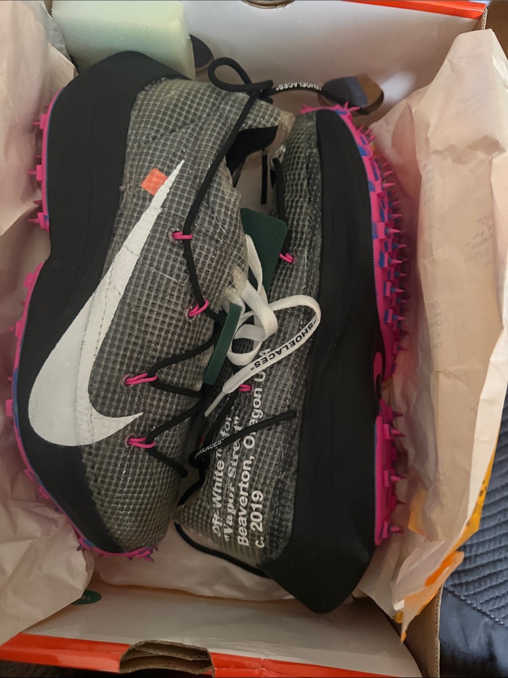 Nike Kids Gray and Pink Trail-Style Sneakers